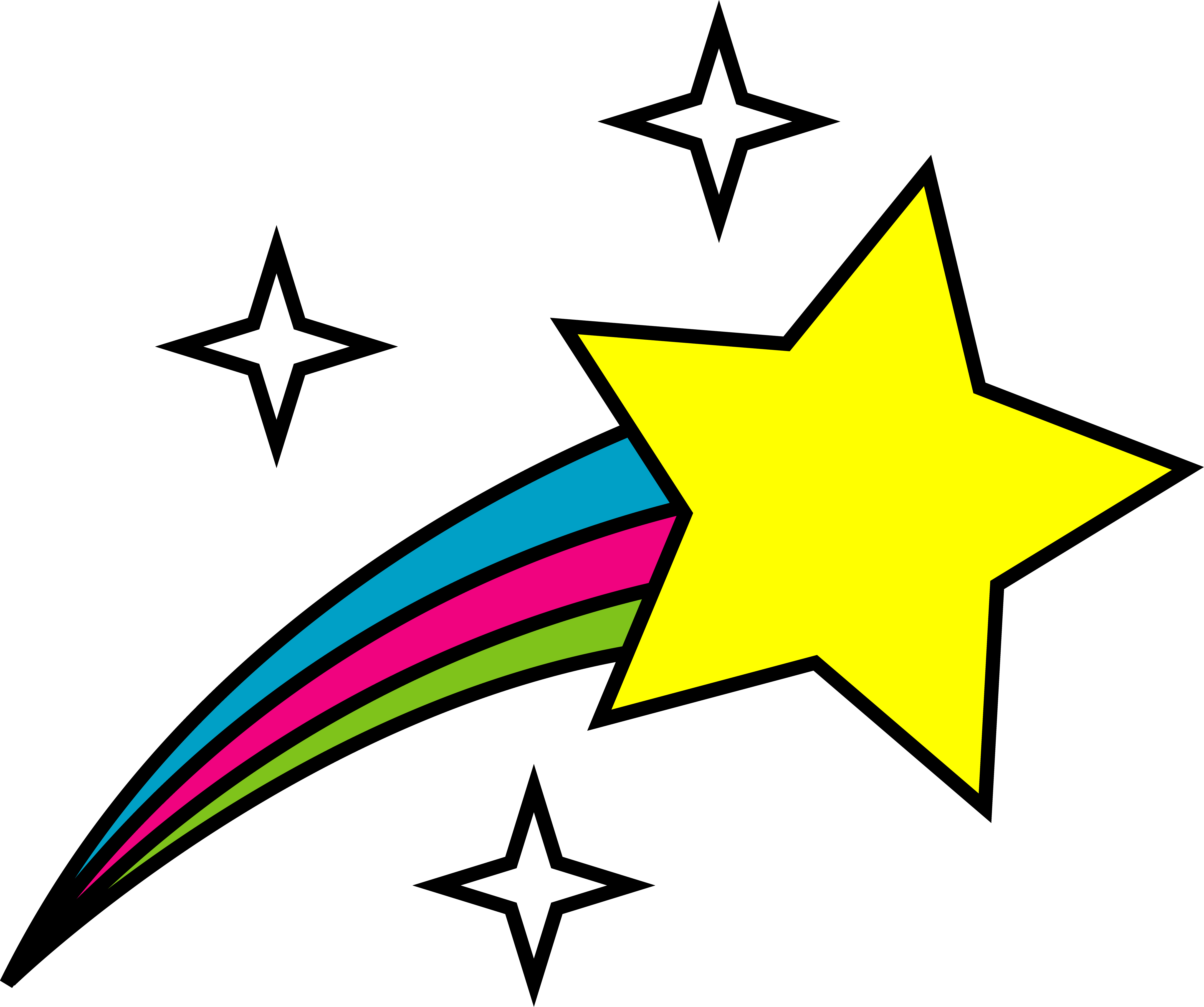 Outer Space Shooting Star - Free Clip Art
