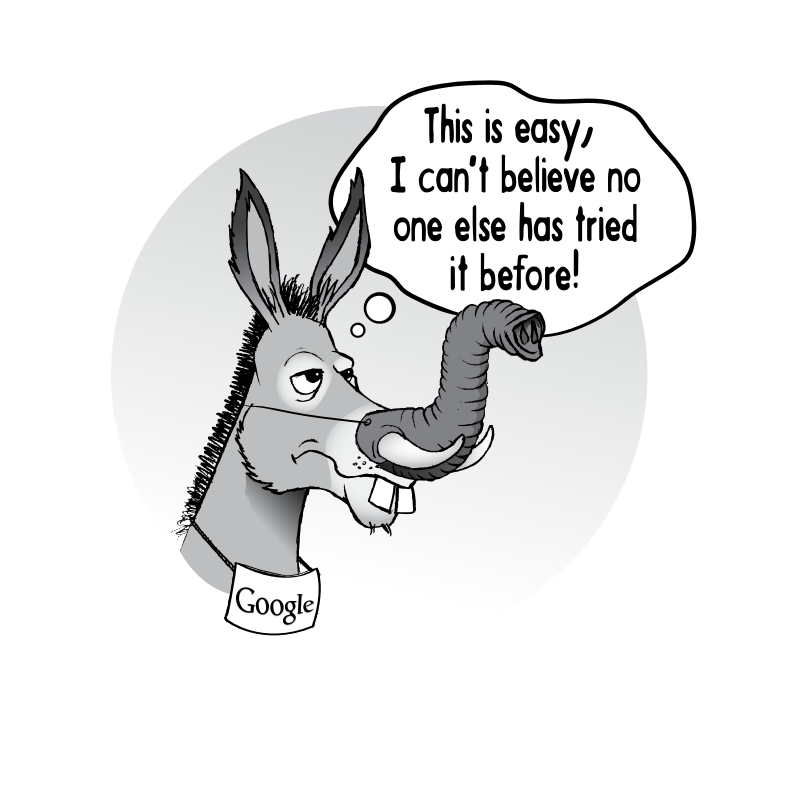 Clipart - Deciding Donkey