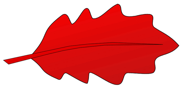 autumn oak leaf red_sketch clipart, lge 12 cm long | Flickr ...