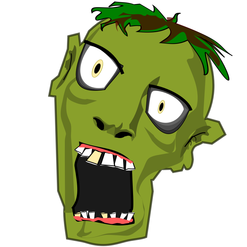 Clipart - Zombie head