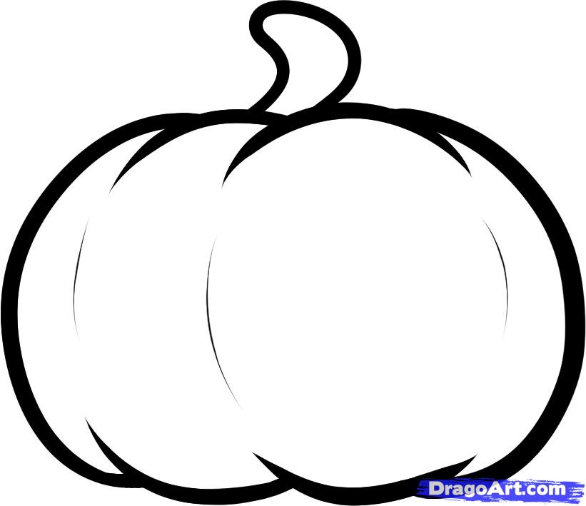 How to Draw a Pumpkin for Kids, Step by Step, Cartoons For Kids ...