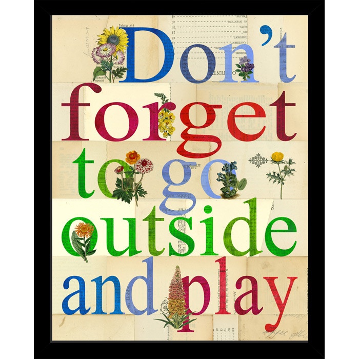Go Outside And Play Framed Wall Art | Outdoors/ camping | Pinterest