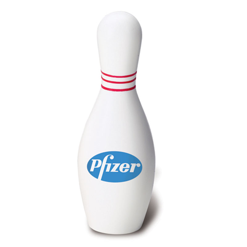 Custom Bowling Pin Squeeze Toy. Promotional Sports. Personalized ...