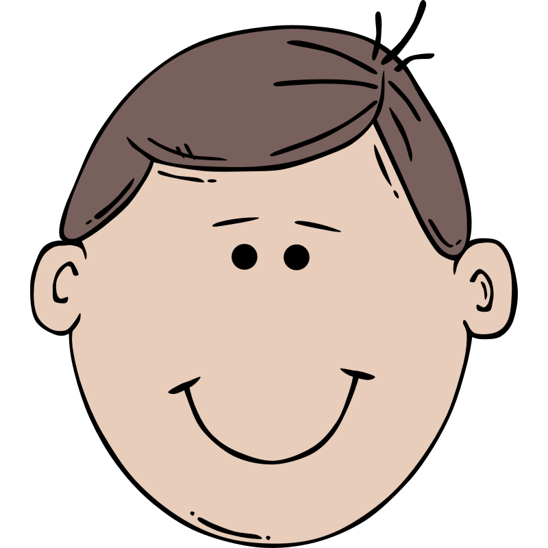 Clipart - Man Face Cartoon