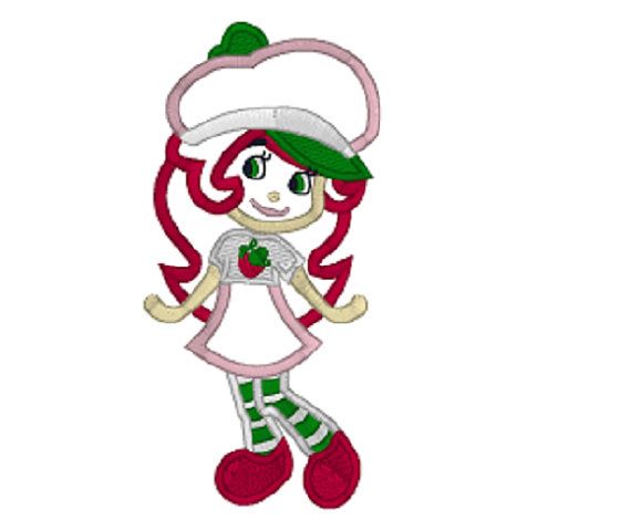 Strawberry Shortcake Applique Design in 2 Sizes