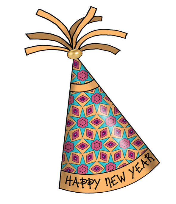 ArtbyJean - Paper Crafts: Happy New Year Party Hats - Clipart ...