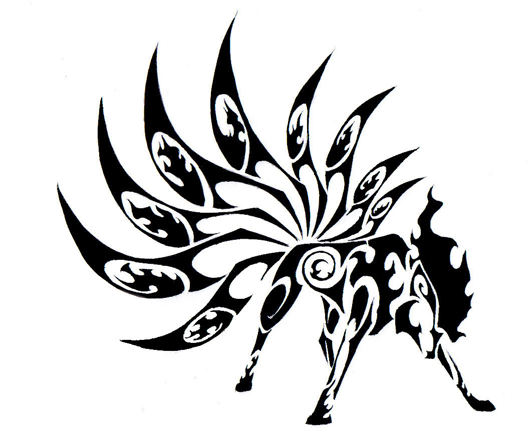 tribal-wolf-animal-tattoo- ...