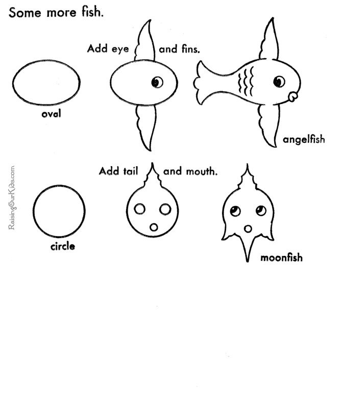 How to draw a fish with step by step instructions - Over 80 free ...