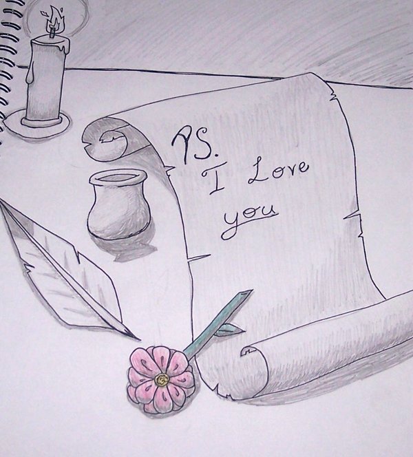 Easy Love Drawings For Him - Heart Easy Love Art Pencil Drawing / Best ...
