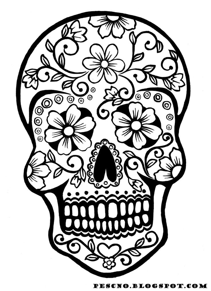 Sugar Skull Art on Pinterest | Mexican Skulls, Skull Art and Santa ...