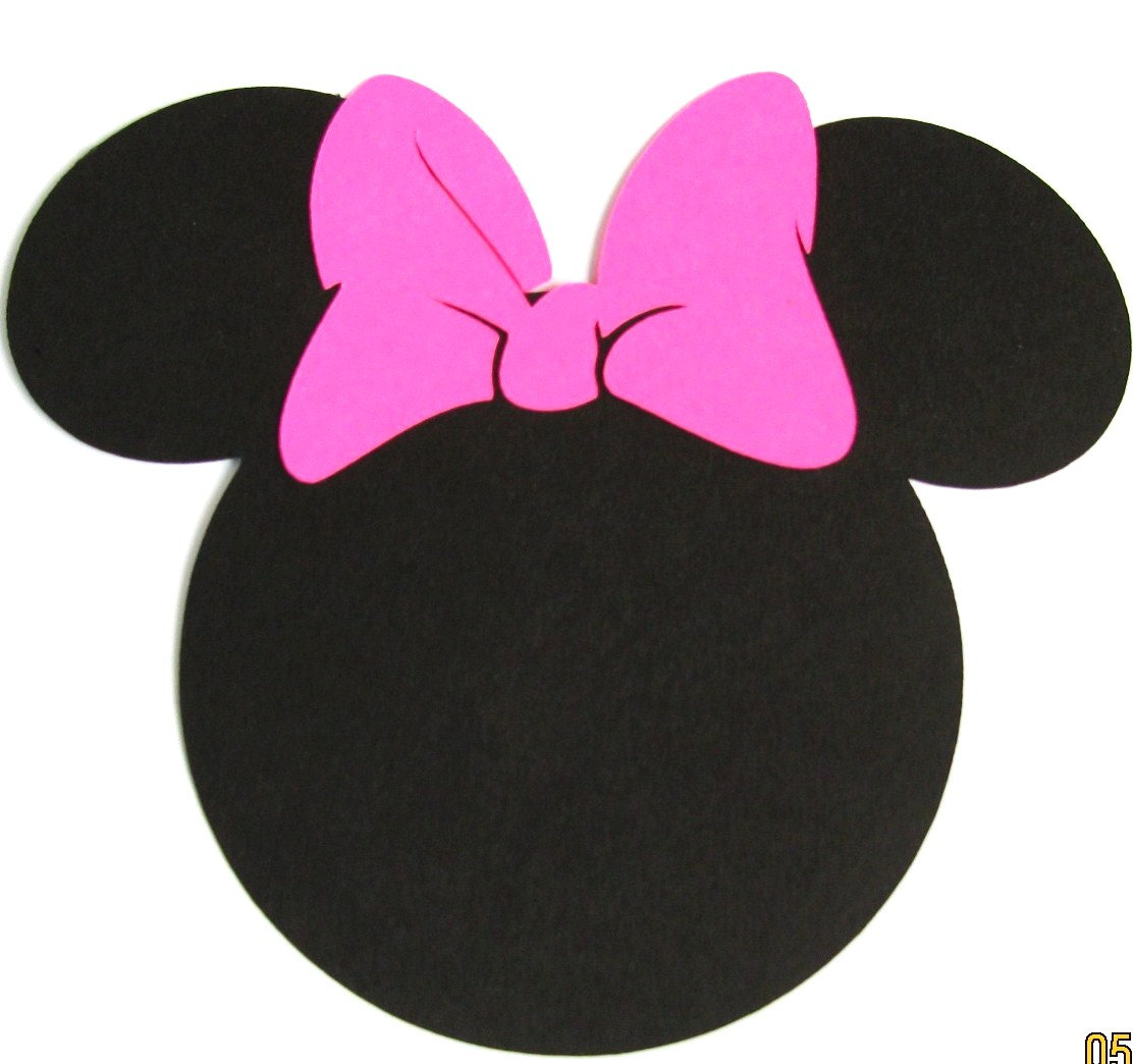40 pack 5 Minnie Mouse ears with a HOT PINK by cuttingupintexas