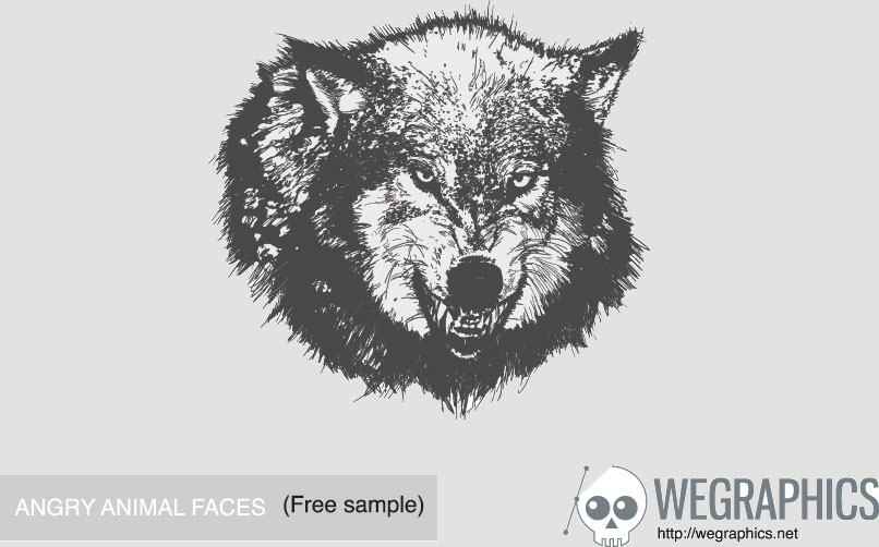 Angry wolf vector graphic - Free Vector Download | Qvectors.net