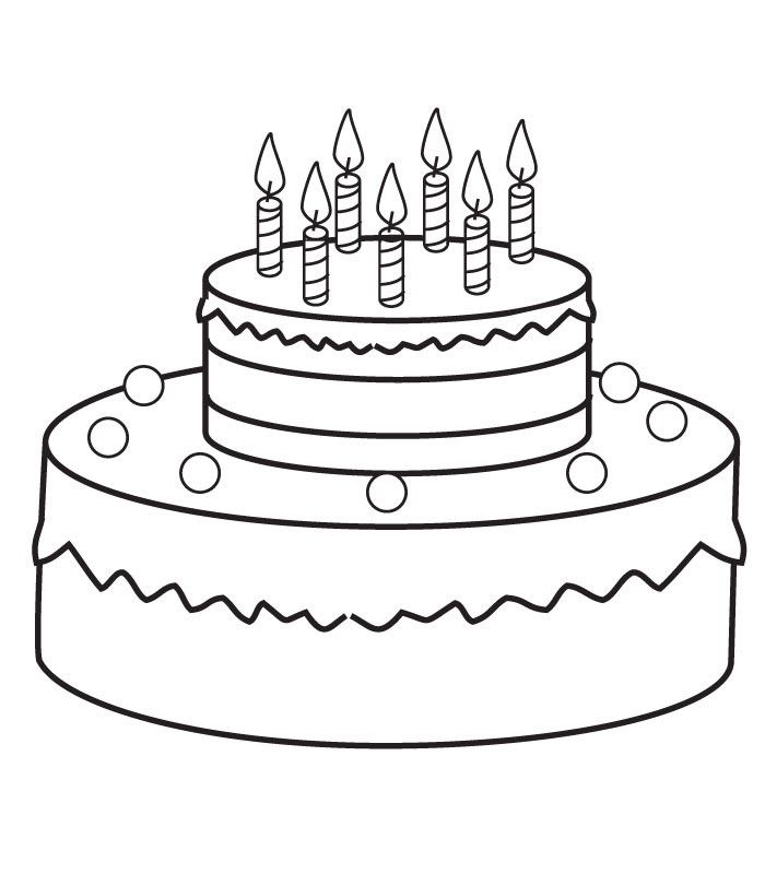 Drawing birthday cake