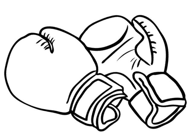 Boxing Gloves For Strong Coloring Pages | coloring pages | Pinterest