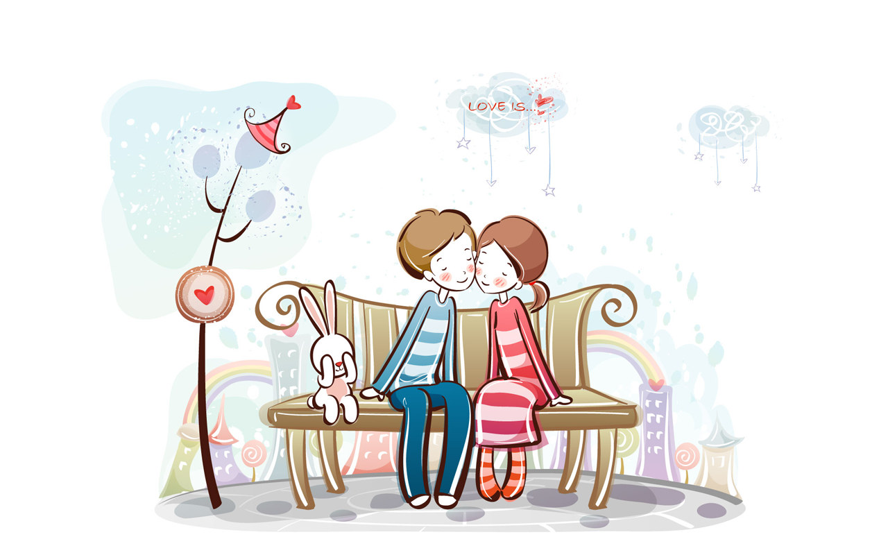 Valentine's day Wallpaper - Valentine's Day Cartoon - Valentine's ...