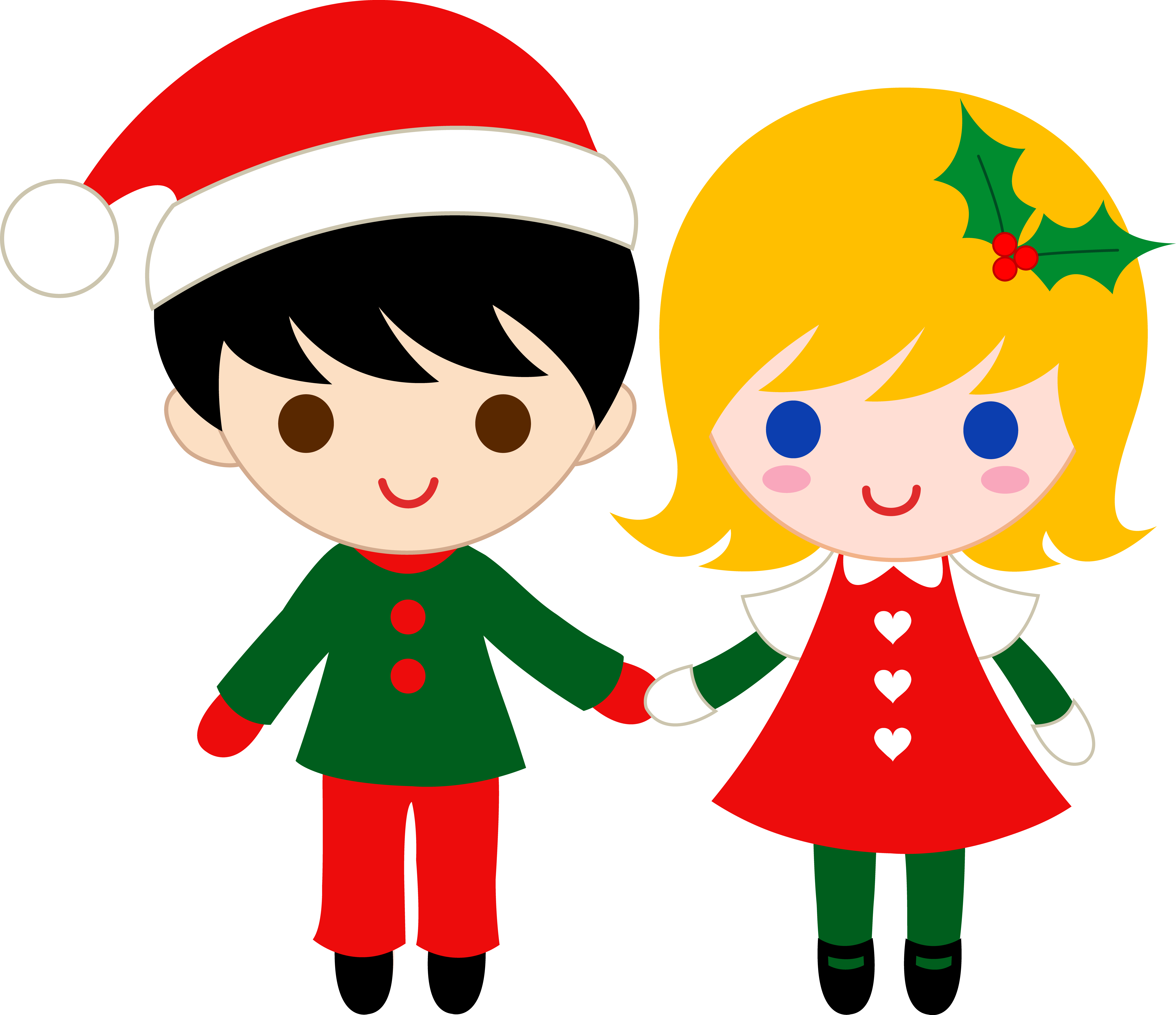 Cute Christmas Kids Clip Art - Free Clip Art