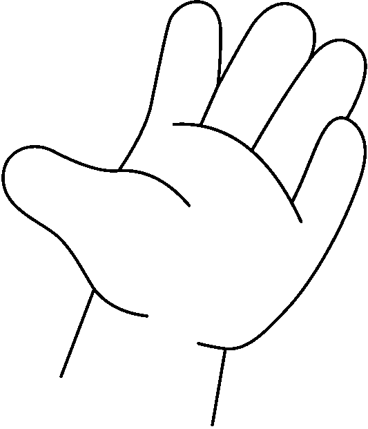Open Hand Outline | Clipart Panda - Free Clipart Images