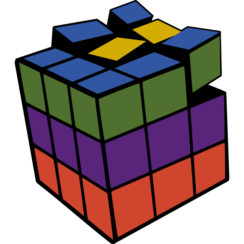 Clipart - Rubik 3D Colored