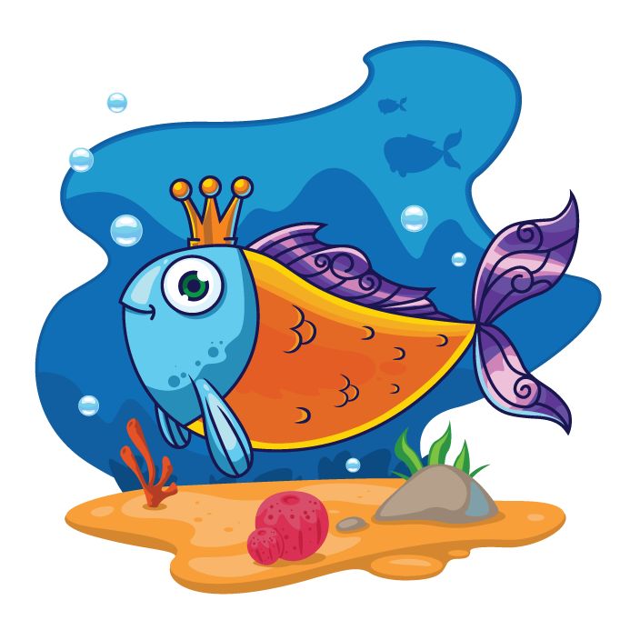 Royal Fish Illustration | Animación y Cartoon - vector | Pinterest