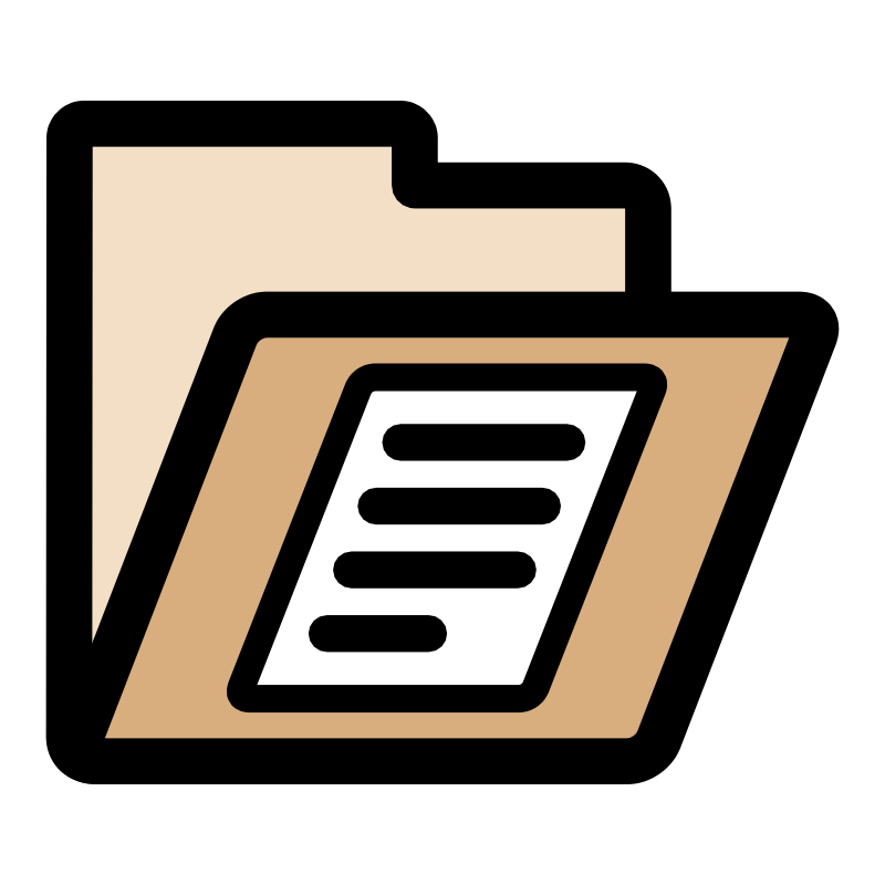 Clipart - primary folder documents