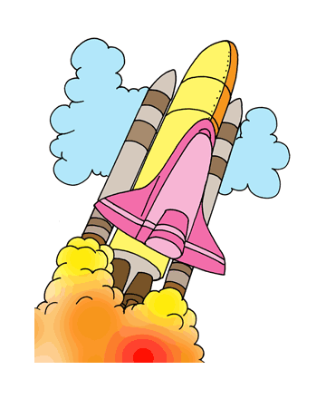 Spaceship Shuttle Coloring Pages for Kids to Color and Print