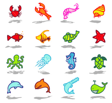 Sea Animals Clip Art 082212» Vector Clip Art