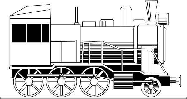 Retro Locomotive clip art - vector clip art online, royalty free ...
