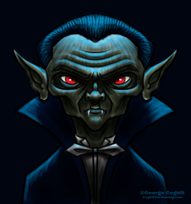 Movie Monsters: Dracula/Vampire Cartoon Character Sketch 03 ...