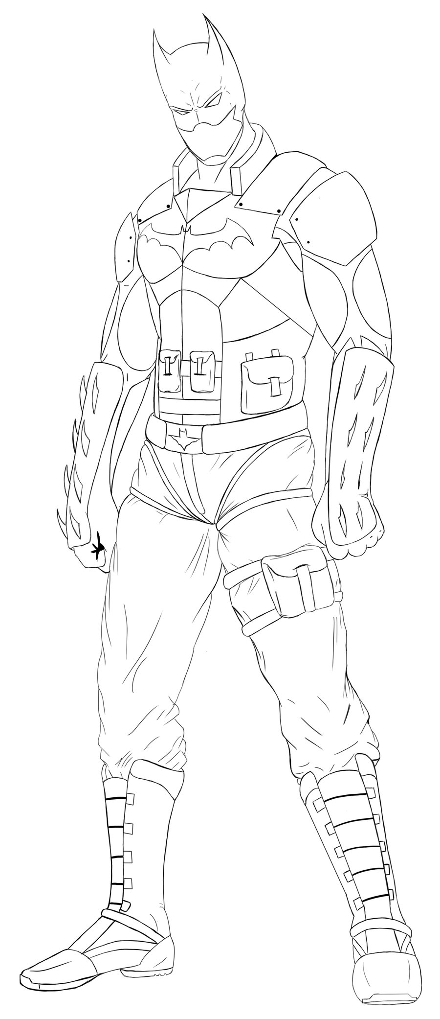 Batman Redesign line art by digital-clown on DeviantArt