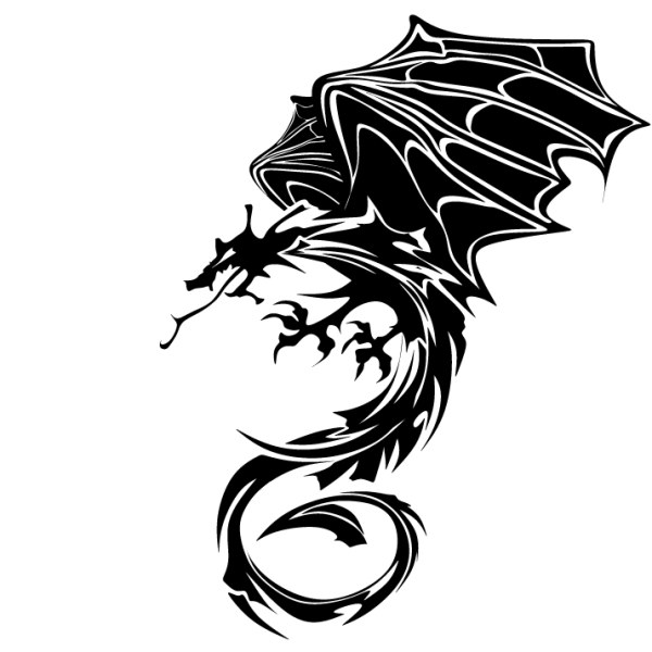 Silhouette Dragon - ClipArt Best