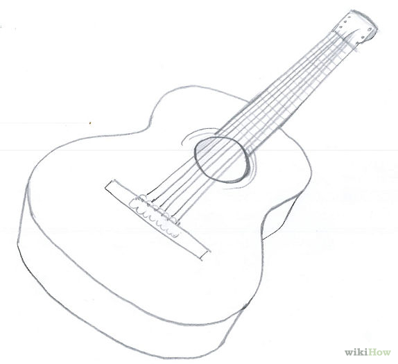 How to Draw an Acoustic Guitar: 15 Steps (with Pictures)