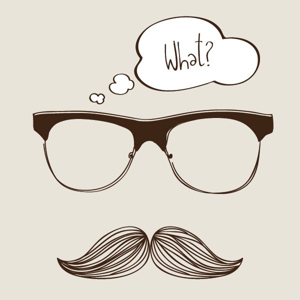 My New Moustache Vector Graphic — sunglasses, drawing