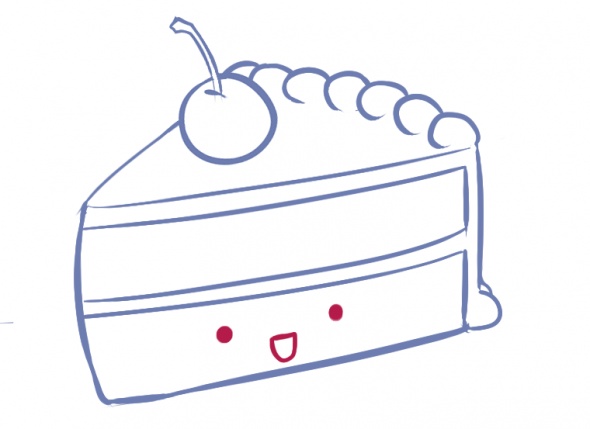 How To Draw a Slice of Cake! *cute* | Draw Your Heart Out! | Pinterest