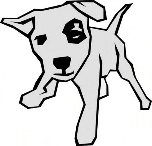 Dog Drawn With Straight Lines Clip Art 2 | Free Vector Download ...