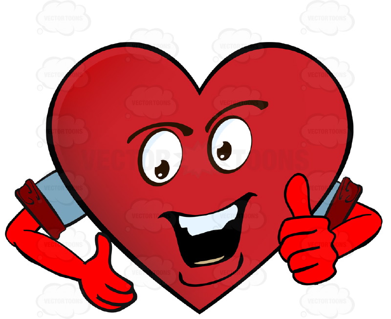 Talkative Heart Smiley With Strong Chin, Teeth, Giving Thumbs Up ...