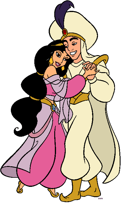 Aladdin and Jasmine Clipart from Walt Disney's Aladdin page 2 ...