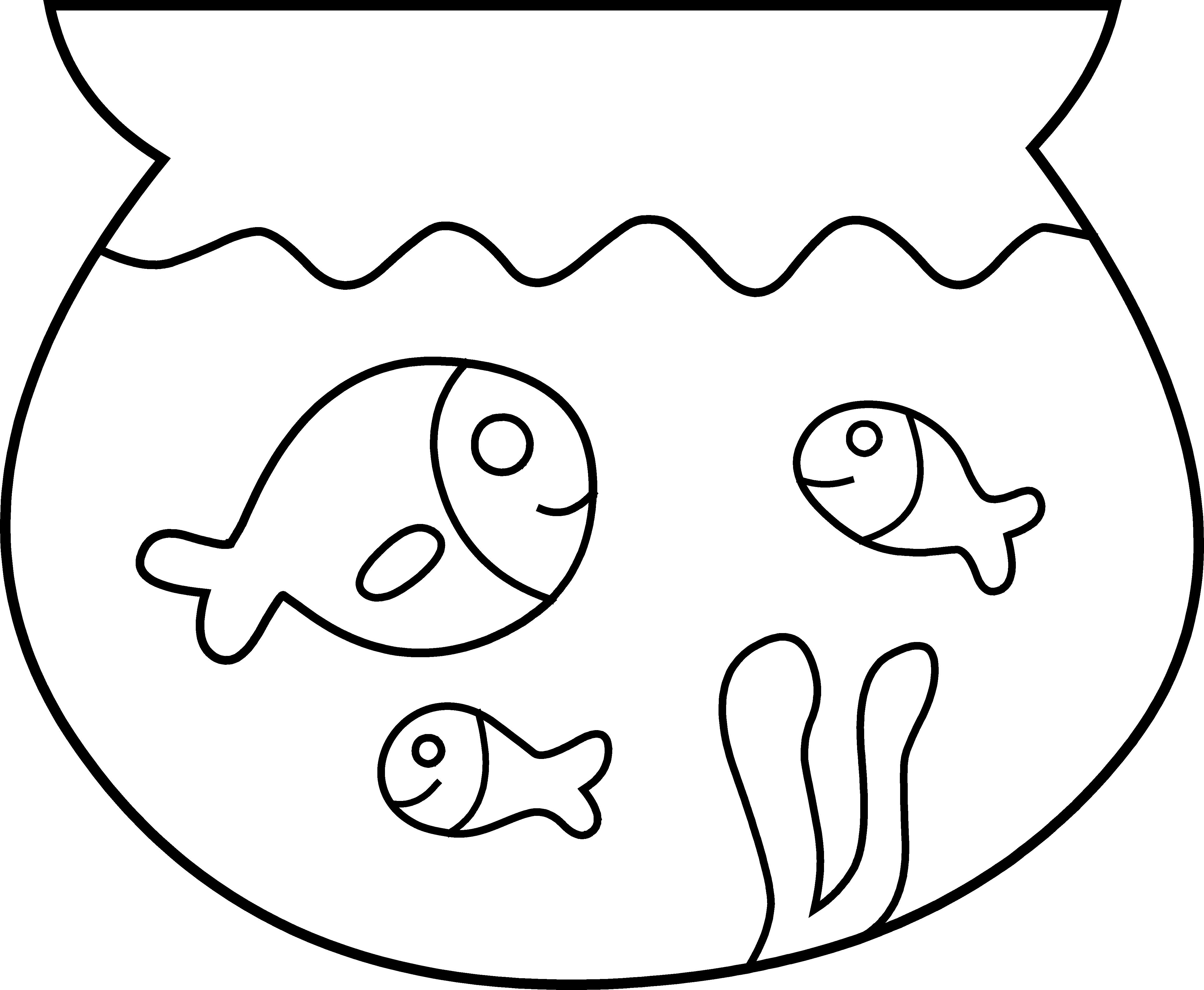 fish bowl coloring pages : Printable Coloring Sheet ~ Anbu ...