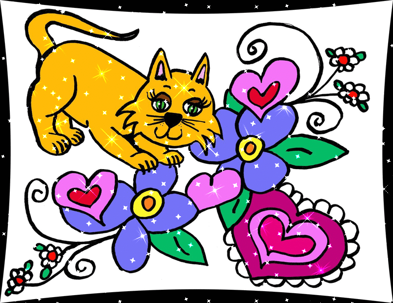 Christian Images In My Treasure Box: Home Drawn - Cute Cats Clipart