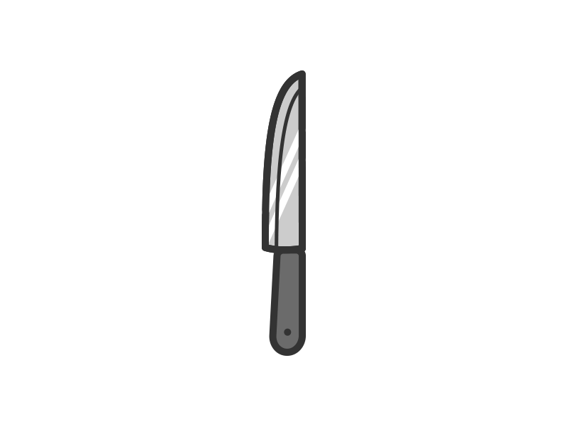 Dribbble - butcher knife illustration by Joel Glovier