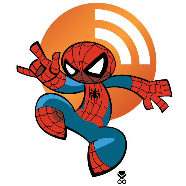 Vector Spiderman RSS Icon | Download Free Vector Icons