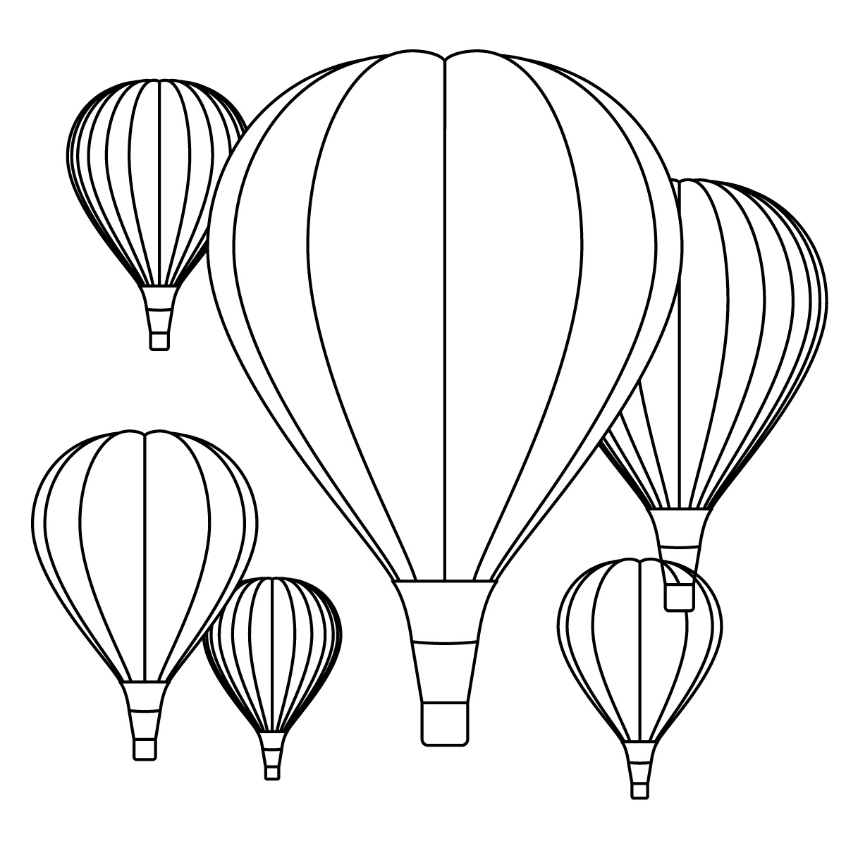 Hot Air Balloons In The Sky At Night | Clipart Panda - Free ...