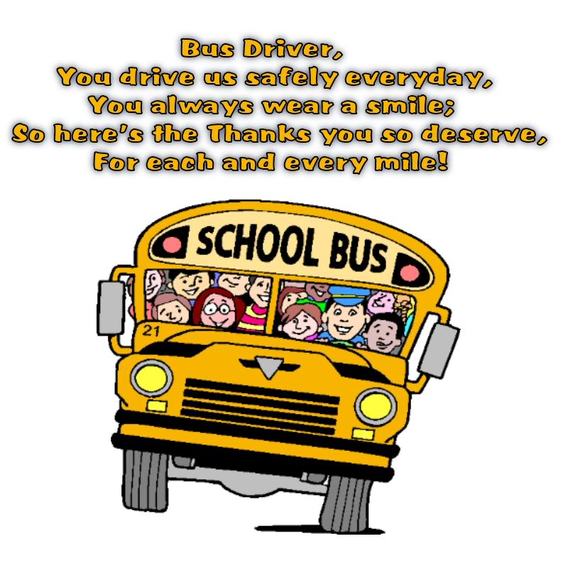 CraftSayings.com • View topic - Poem and Tags: School Bus Driver