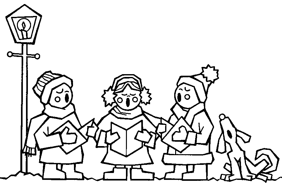 Coloring Page - Christmas singing coloring pages 9