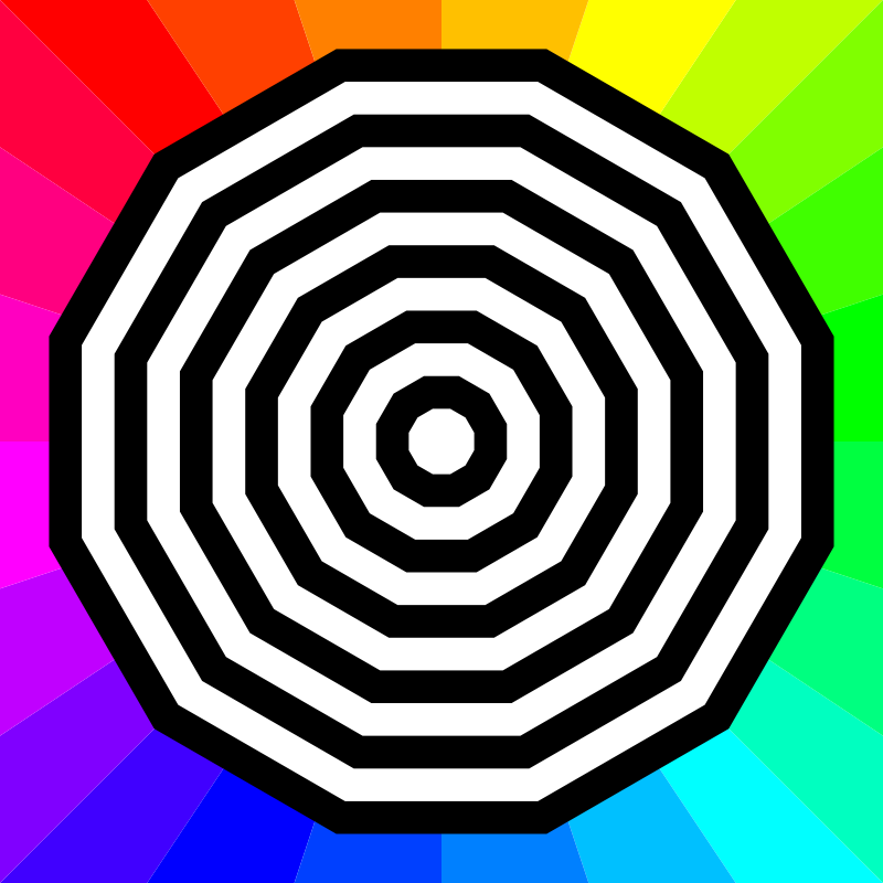 Clipart - dodecagon target