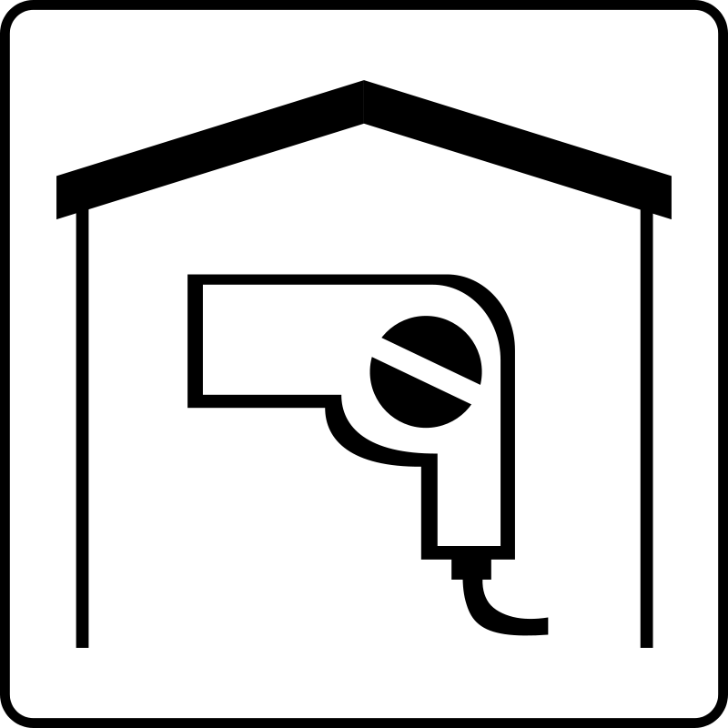 Hotel Icon Has Hair Dryer In Room Free Vector / 4Vector