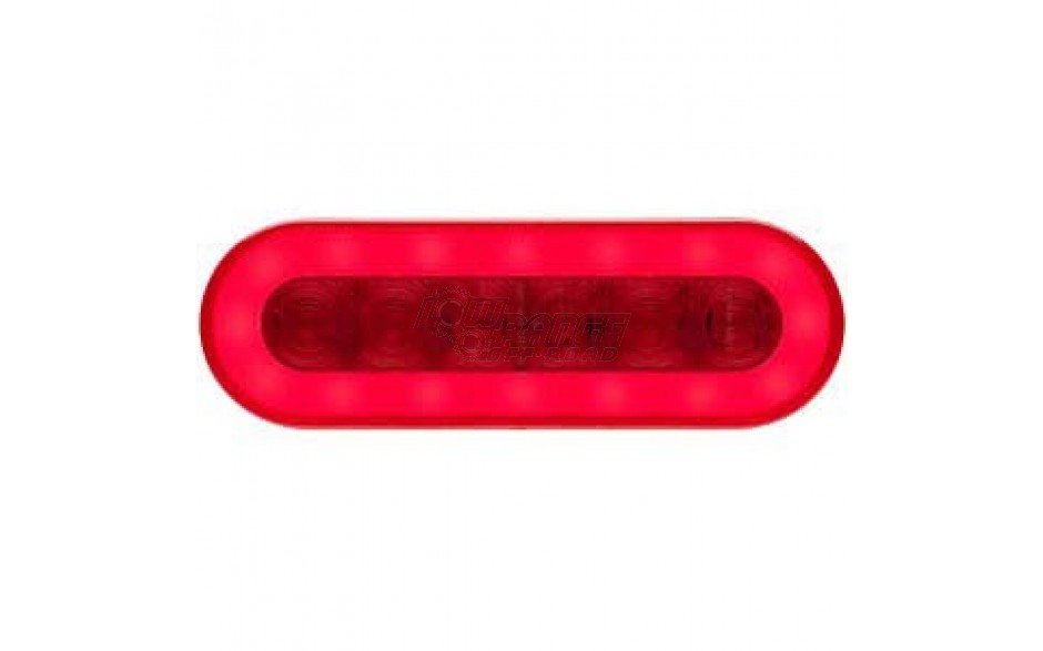 6" Oval GloLight Stop/Turn/Tail Light, Red Lens, Red Reflector by ...