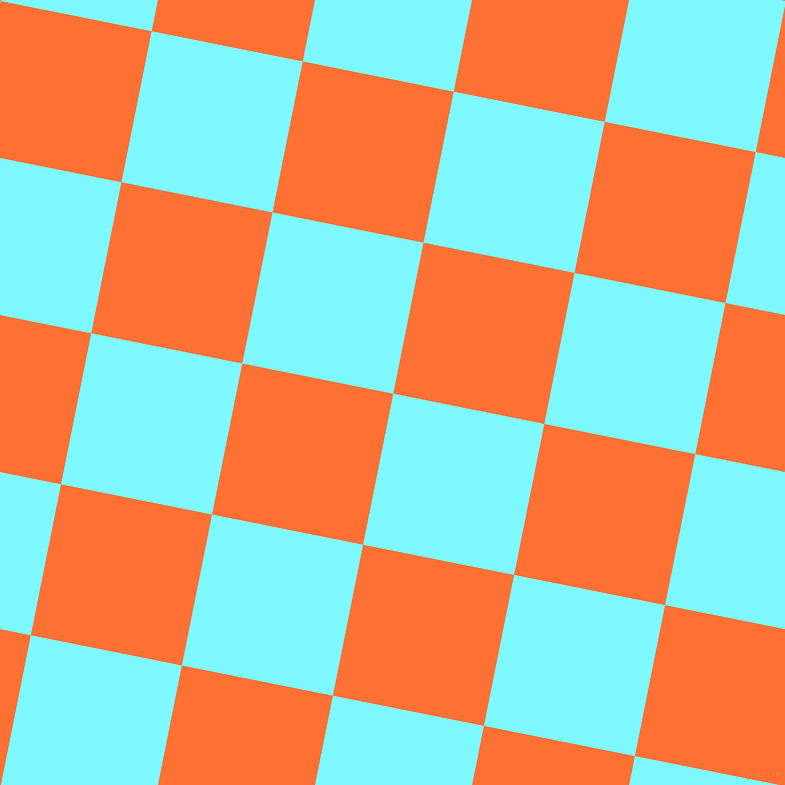Electric Blue and Burnt Orange checkers chequered checkered ...
