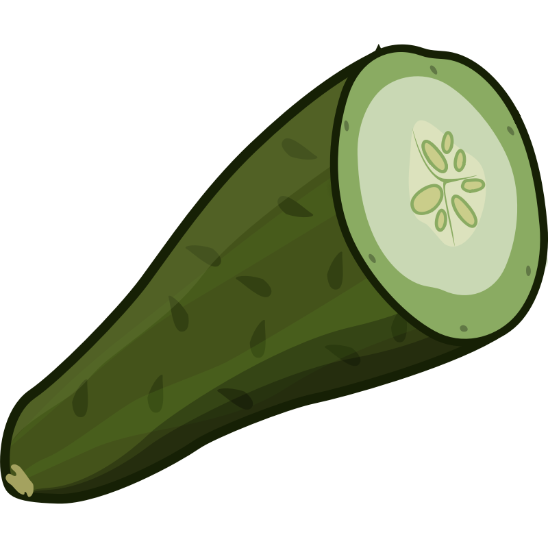 Clipart - cut cucumber