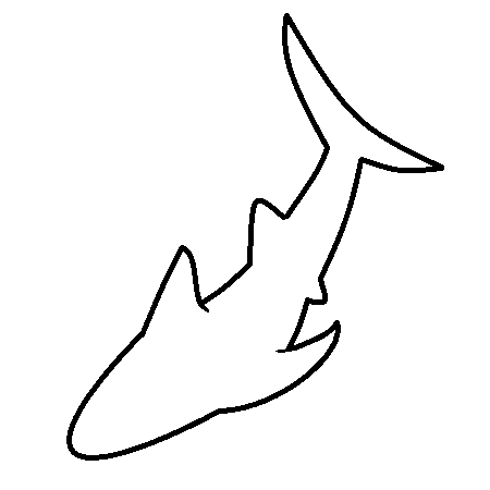 Shark Line Art - ClipArt Best