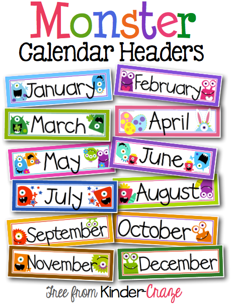 A Sweet and Simple Classroom Calendar - Kinder Craze